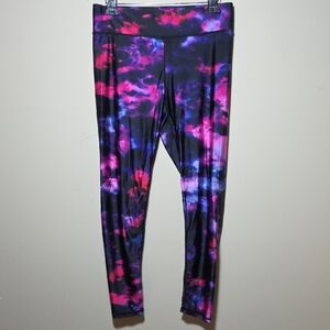Terez Tie Dye Galaxy Leggings | High Rise Athletic Yoga Pants